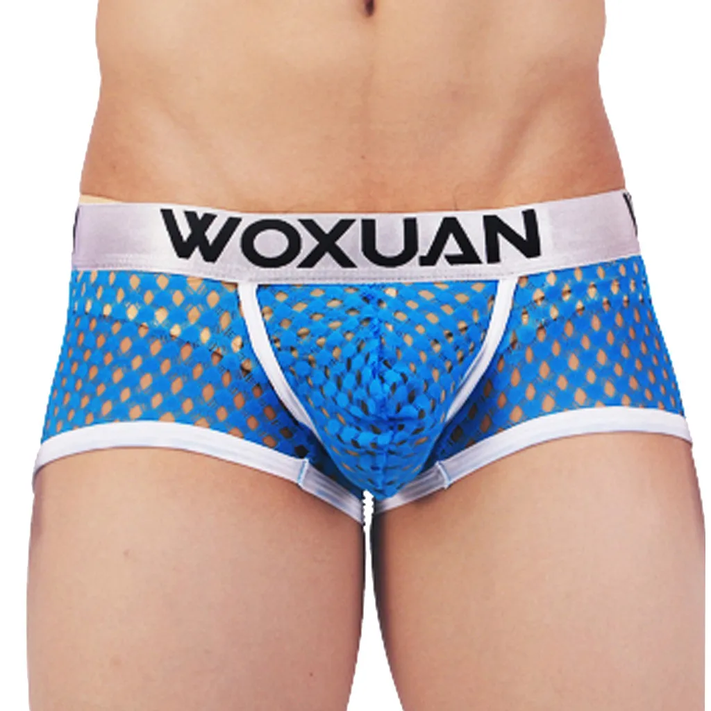 Сексуальные мужские u-выпуклые сетчатые стринги с низкой посадкой сексуальные