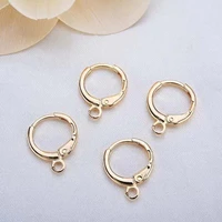 20pcs classics 24k gold color brass round loop earrings hoops high quality diy jewelry findings accessories
