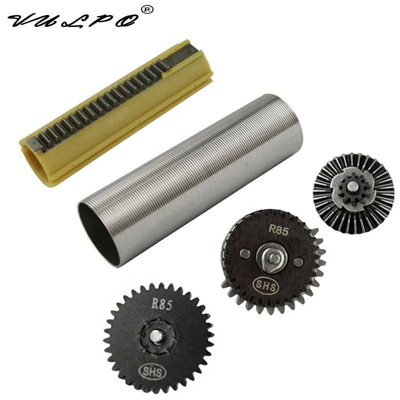 

VULPO R85 Gear Set Stainless Steel Cylinder 19 Teeth Piston Kit For R85 L85 Airsoft AEG Gearbox
