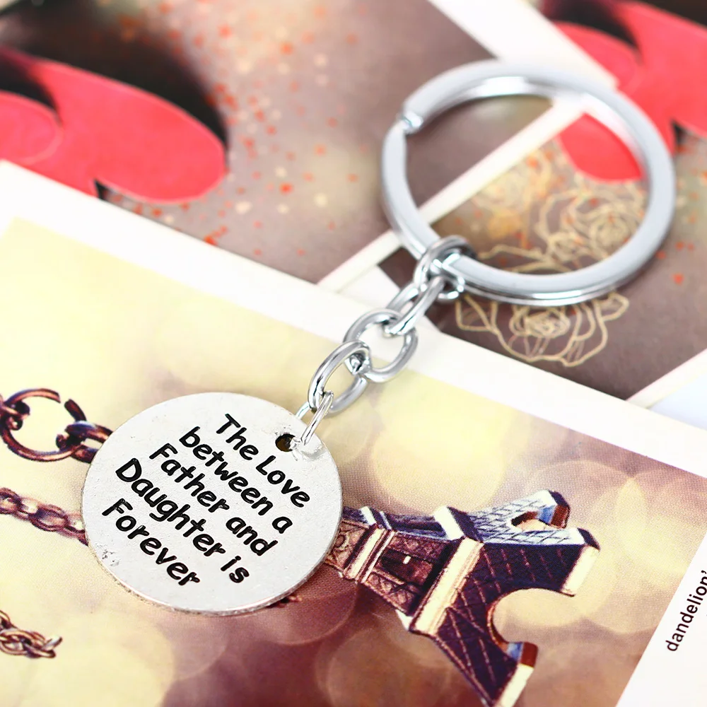 12 шт. любовь между папой и дочерью навсегда брелоки Круглый Кулон семейная