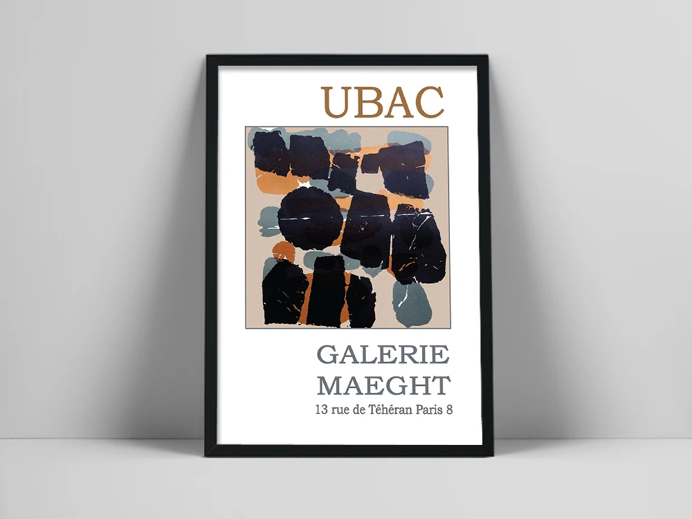 

Canvas Painting UBAC Exhibition Poster Galerie Maeght Museum Paris Vintage Wall Art Prints Pictures for Living Room Home Decor