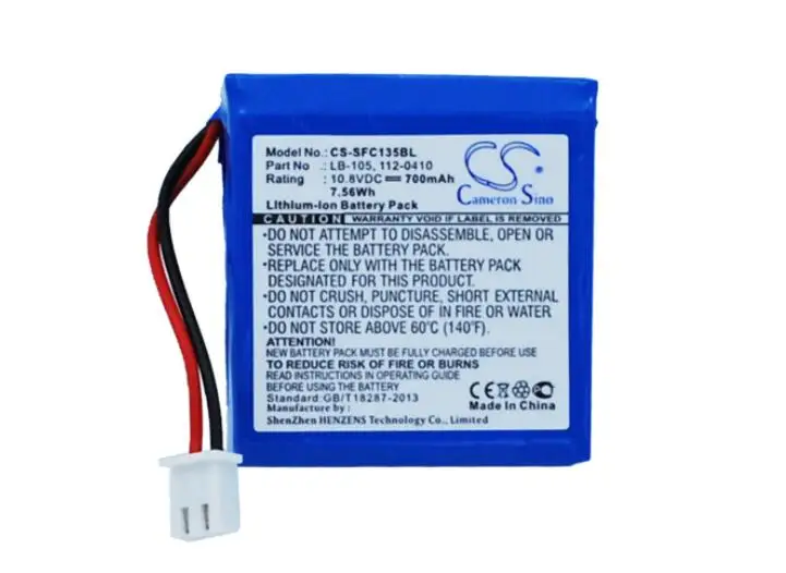 

cameron sino 700mah battery for SAFESCAN 135i 145ix 155i 165i 112-0410 LB-105 Payment Terminal Battery