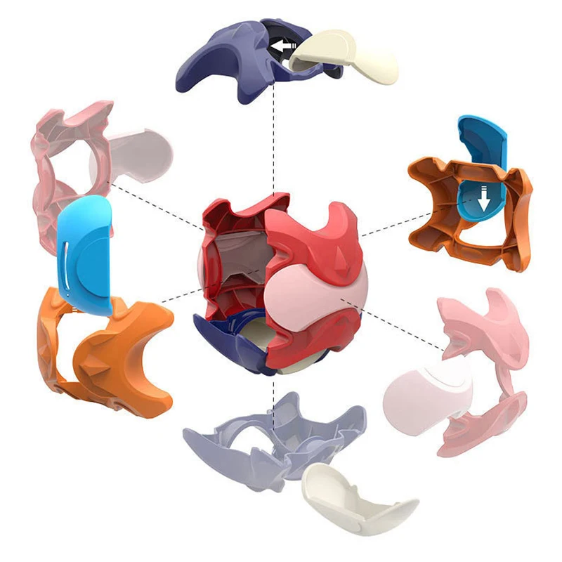 Piggy Bank for Kids Puzzle Ball Building Blocks Piggy Bank Kids Magic Ball Toy Baby Intelligence Assembled Educational Toy Gift