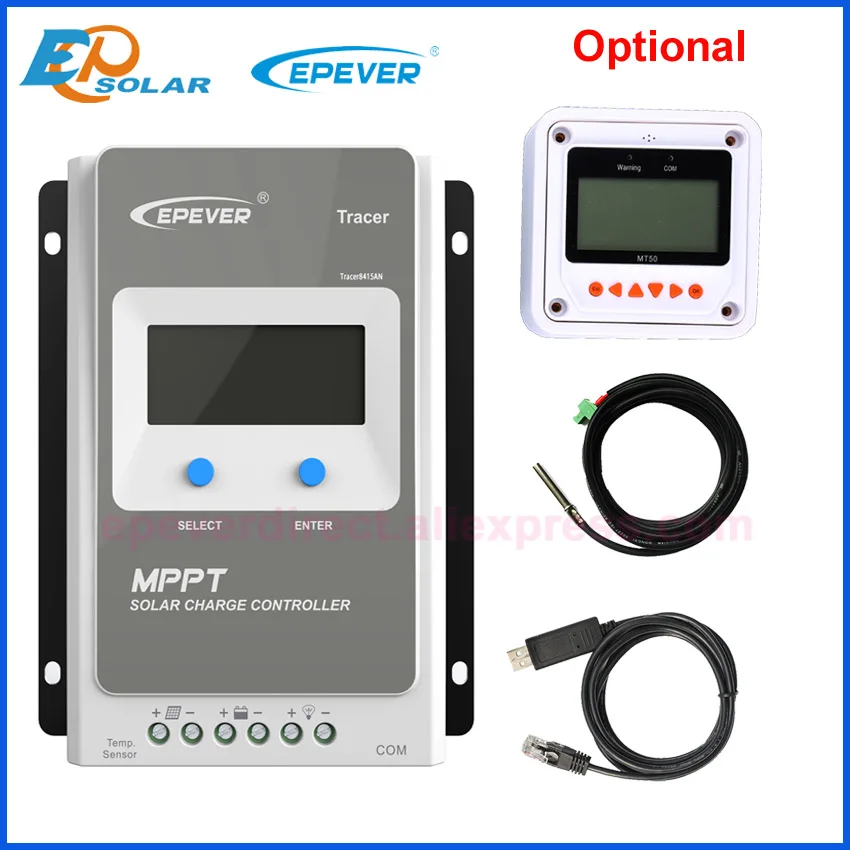 Tracer2210AN 3210AN 20A 30A 12В/24В MPPT Солнечный контроллер с дистанционным измерителем MT50 USB