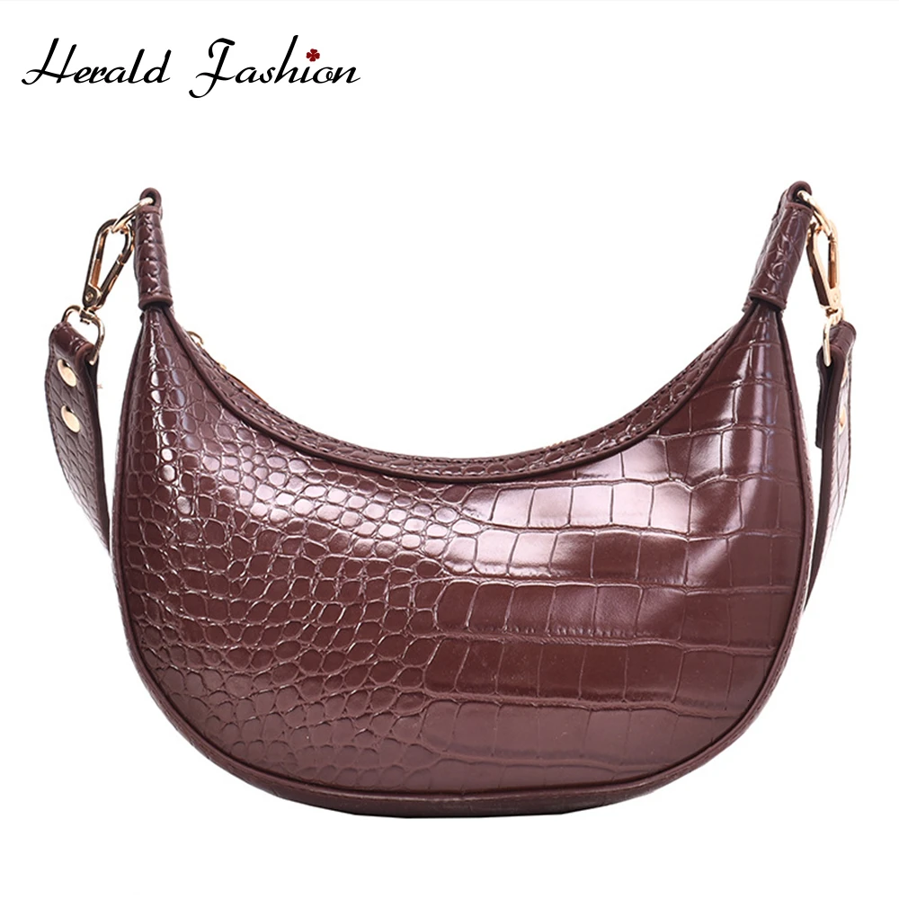 Женские сумки через плечо из искусственной кожи с узором под камень в стиле ретро