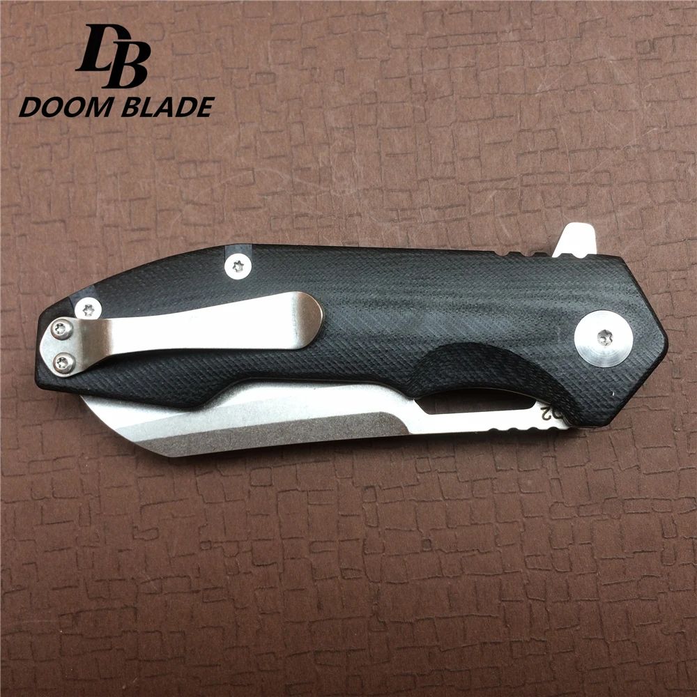 Нож Тактический складной клинок С флиппером и рукояткой из G10 7 9 дюйма |