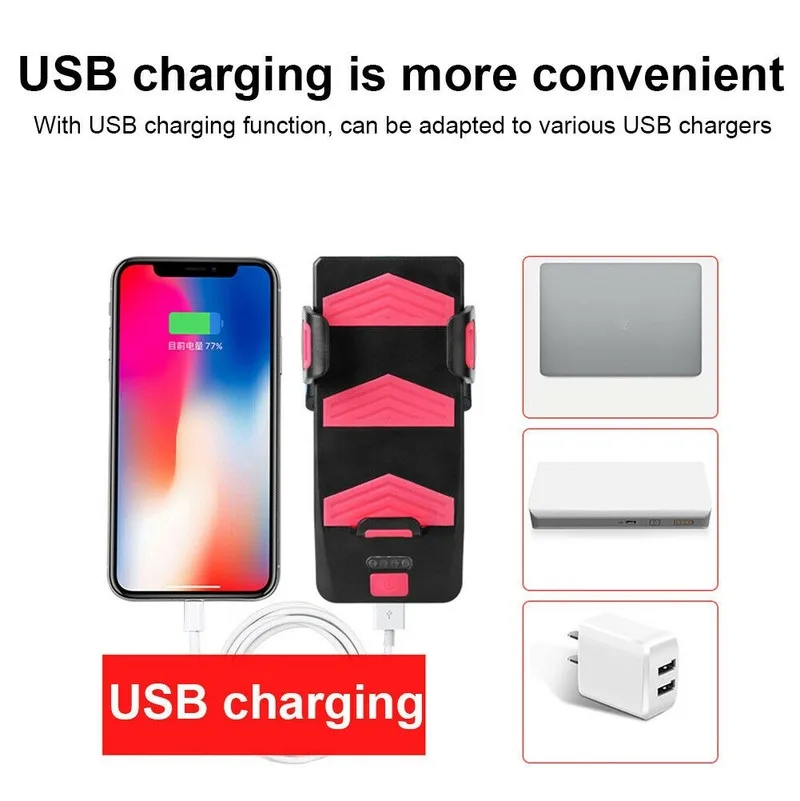 Bicycle Phone Holder 4 in 1 Power bank Charger Light Bell Bicyle Mobile Bracket Support Stand for iPhone Xiaomi | Мобильные телефоны