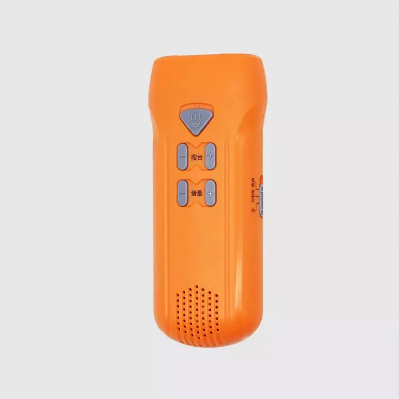 Orange Xiaomi Multi-function hand alarm LED flashlight Self-generated SOS alarm Automatic radio phone charging Outdoor emergency tool - Цвет: Orange