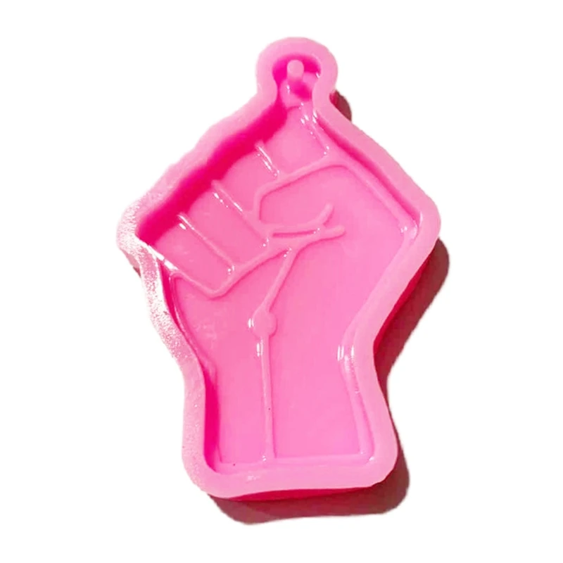 

Crystal Epoxy Resin Mold Fist Shape Key Chain Pendant Casting Silicone Mould DIY Crafts Decoration Keychain Jewelry Making
