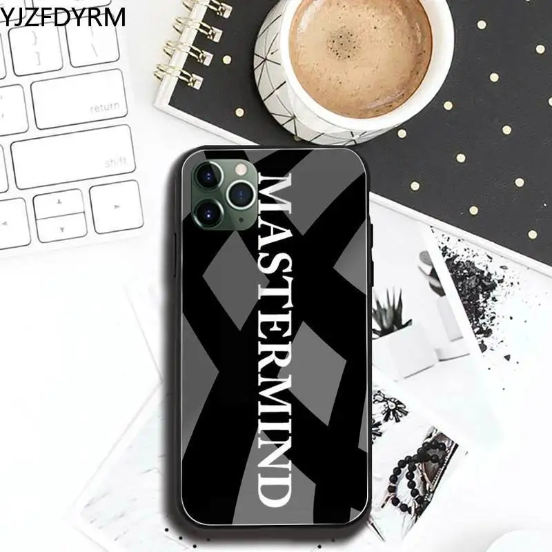 

Japan Mastermind skull brand Phone Case Tempered Glass For iPhone 11 Pro XR XS MAX 8 X 7 6S 6 Plus SE 2020 case