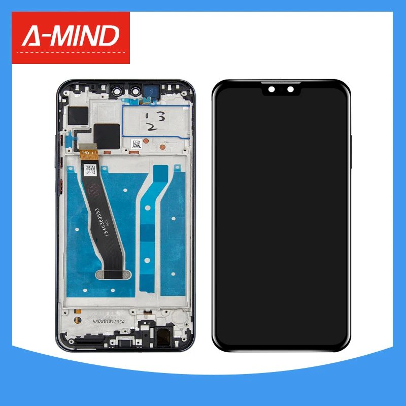 For Huawei Y9 2019 LCD Display Touch Screen Digitizer Glass Assembly with Frame