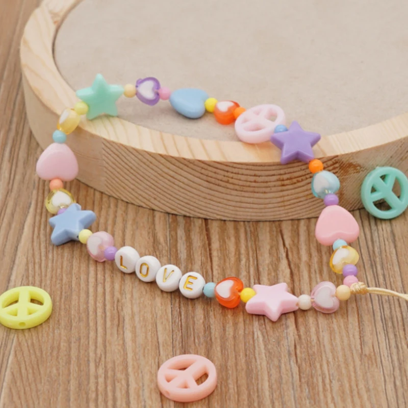 

UILZ 2021 New Mobile Phone Strap Colorful Acrylic Resin Soft Pottery Clay Phone Strap for Mobile Phone Portable Phone Chain