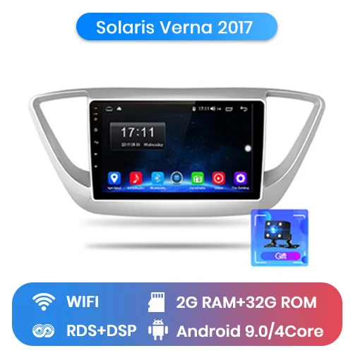 2-32GB for wifi Junsun V1 2G+ 32G Android 9,0 для hyundai solaris Verna автомобильный Радио Мультимедийный видео плеер gps RDS 2 din dvd - Цвет: 2-32GB for wifi