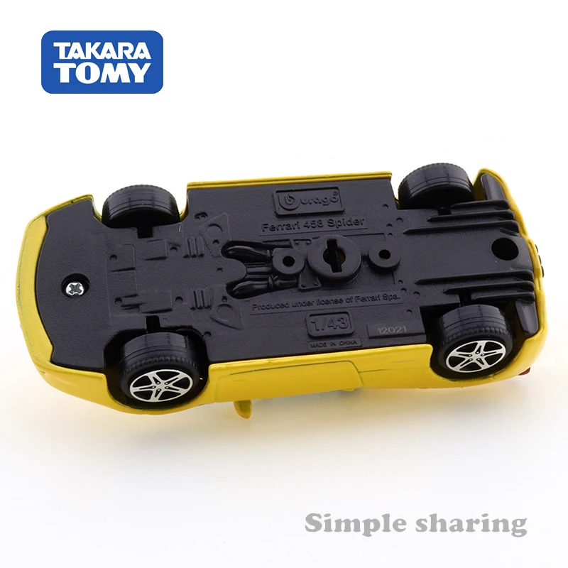 Такара томия томика подарки Burago Race & Play серия 1:43 458 паук автомобиль горячие поп