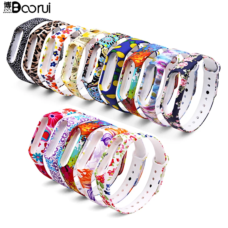 BOORUI Miband 2 аксессуары mi band 2 ремешок цветной специальный силиконовый ремешок для Xiaomi Mi Band 2 смарт-браслеты Smartband