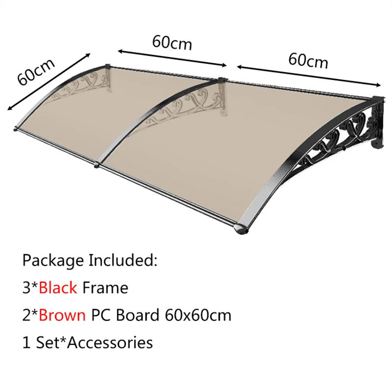 Солнцезащитный козырек тихий для балкона передней двери Непромокаемый