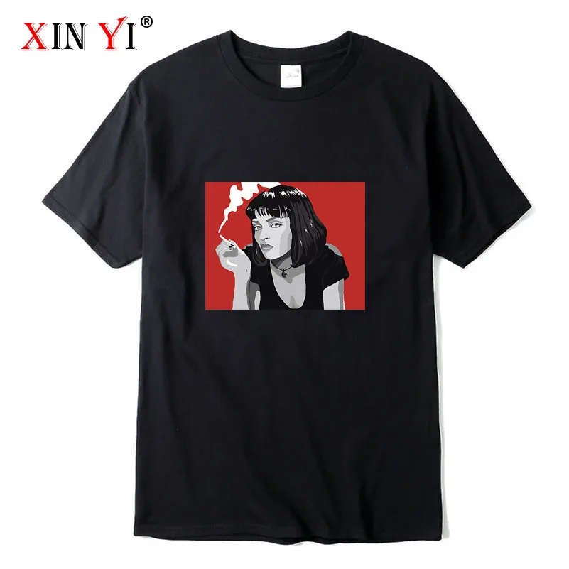 

XIN YI Men's T-shirt High Quality 100% cotton Anime characters print t shirt loose o-neck men short sleeve t-shirt male tee tops