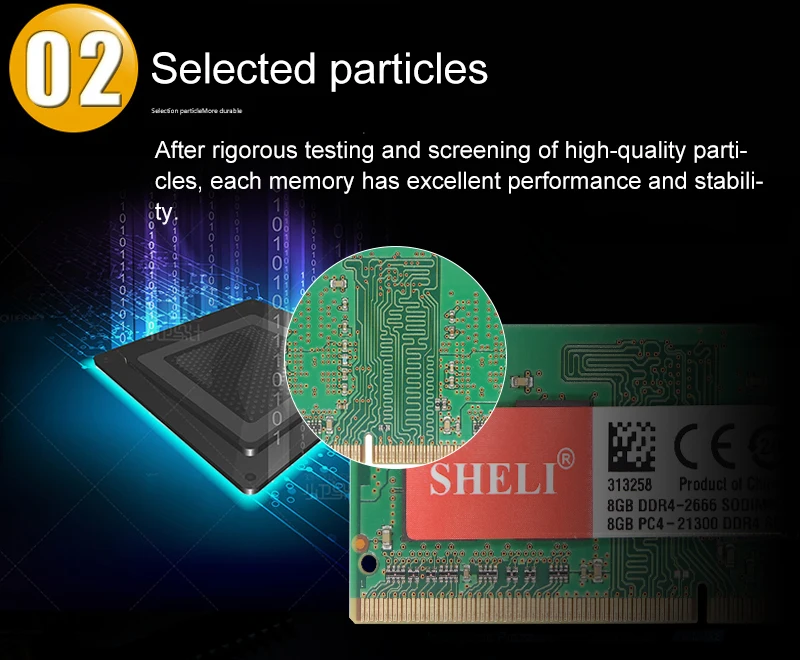 SHELI новые тетради памяти 8 Гб 1RX16 PC4-21300S DDR4 2666 МГц 1,2 V SO-DIMM CL19 памяти ноутбука
