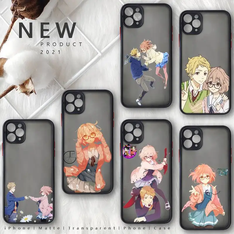 

Kyoukai no Kanata couple Phone Case For iphone 13 12 11 8 7 plus mini x xs xr pro max matte transparent cover