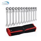 Набор гаечных ключей с трещоткой YOFE, 8-19 мм, 12 шт.