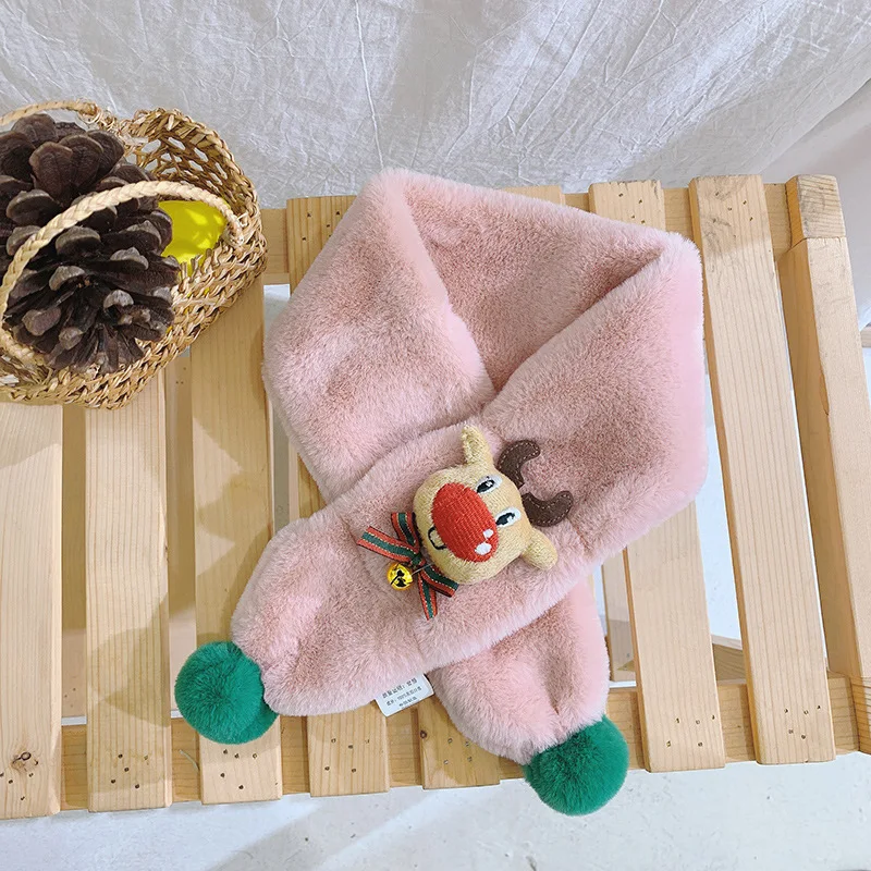 Рождественский детский зимний шарф Милые Роскошные Дизайнерские шарфы мягкий