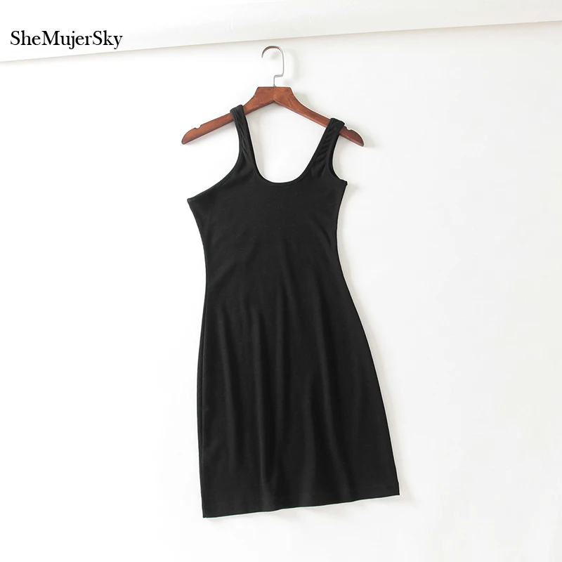 

SheMujerSky женское черное платье на одно плечо тонкое эластичное трикотажное мини-платье 2020 летние сексуальные женские платья