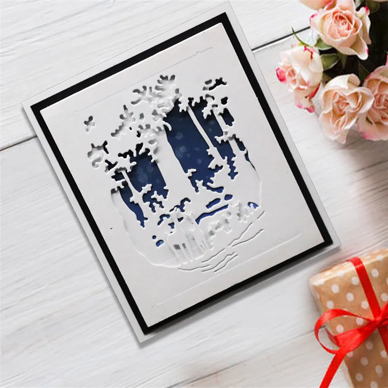 

Christmas Deer tree Metal Die cutting Dies For DIY Scrapbooking Photo Album Decorative Embossing Folder Stencil Die Cut