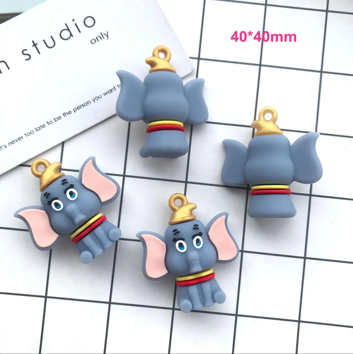 ZALEBABA 10 шт Мягкие резиновые детские Слон ожерелья подвески очень симпатичный