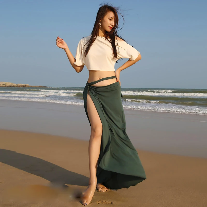 Женский костюм для танца живота топ из модала и юбка комплект 2 предметов