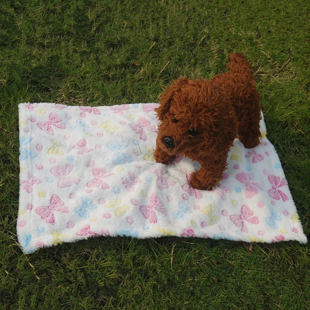 Зимний коврик для собак кошек кроватей милый узор 4 типа одеяло питомцев спящих