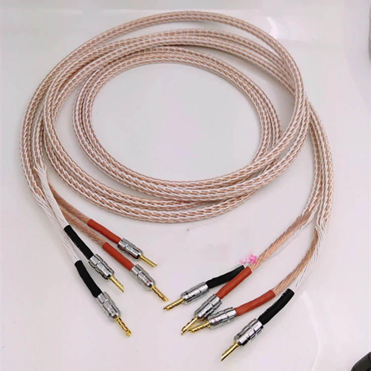 Пара 12TC Hifi Акустический кабель высокого качества чистый OCC акустический провод с