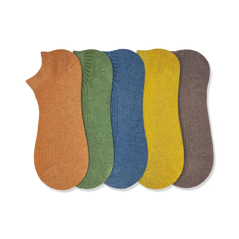 5 pairs of women's short socks Comfortable Stripe Cotton Sock Women Slippers Stealth Ankle Socks men in Five Color High Quality
