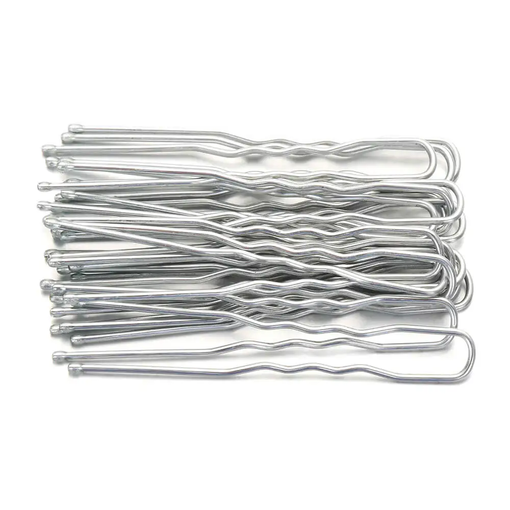 5cm silver 20 шт./лот 5/7 см 4 Цвета U образный заколка для волос, заколки невидимки для волос металлическая заколка для укладки женских волос инструменты аксессуары Плетеный аксессуар для волос - Цвет: 5cm silver