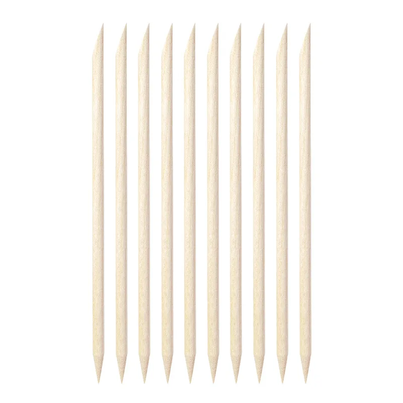 

100 дюйма, деревянные палочки для чистки и пилинга ногтей