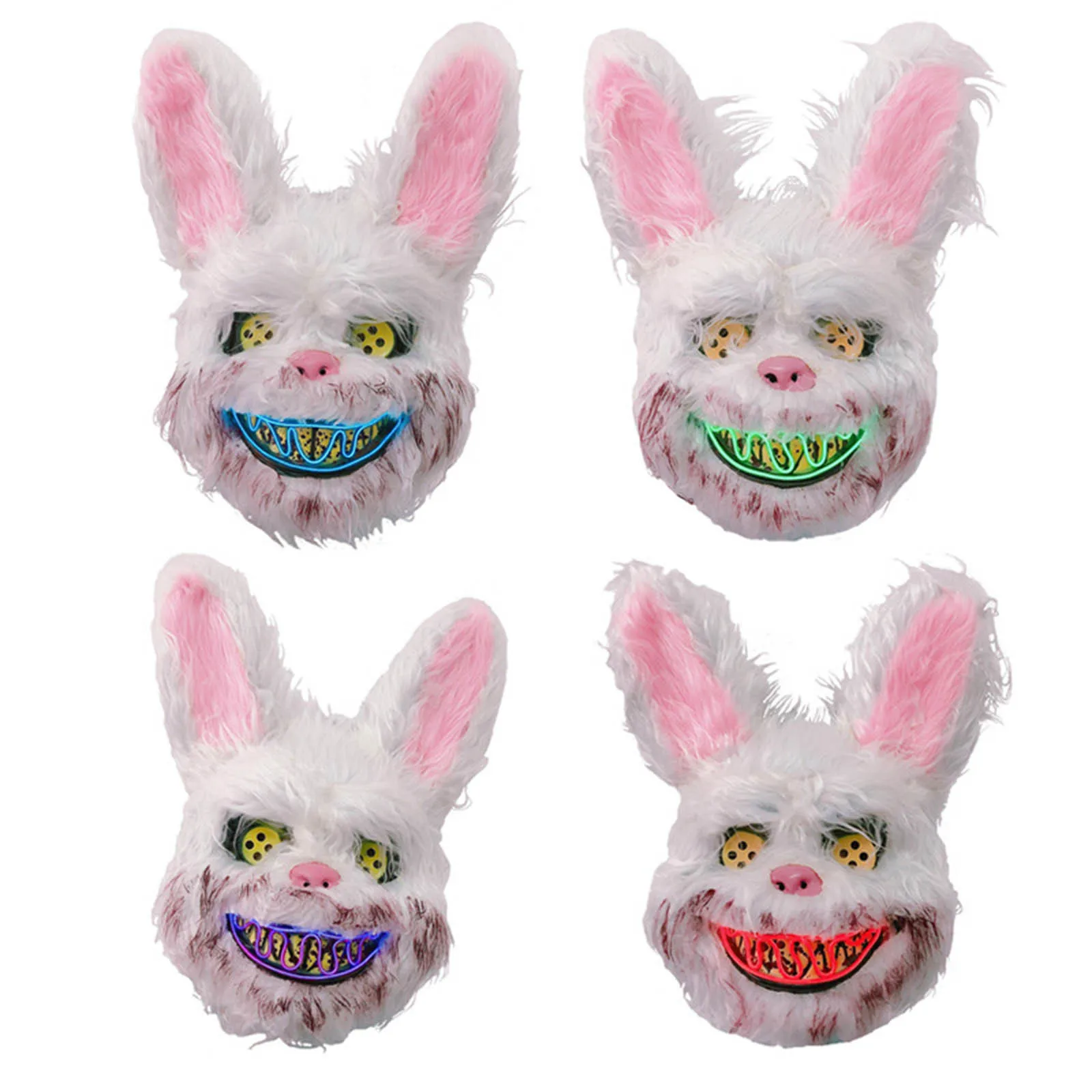 Маски для Хэллоуина 2021 Новинка кровавый убийца кролик страшная маска плюшевая