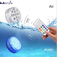 rgb remote control led underwater light usb recharge submersible lamp ip68 waterproof swimming pool lights for outdoor garden