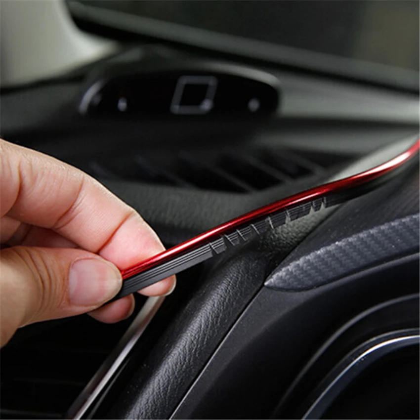 

5M Interior Sticker Decoration Strip Car Styling For Opel Toyota Renault Audi A3 kia Rio K2 Volkswagen Passat B5 B6 Accessories