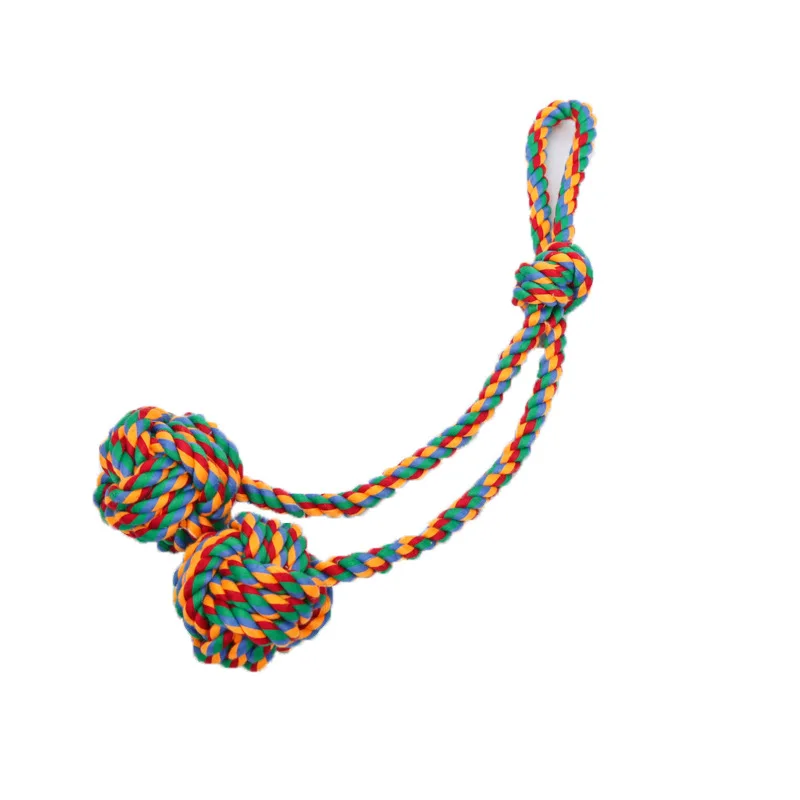 

1pc Dog Cat Products Bite Resistant Molars Pet Toys Jinmao Teddy Puppy Dog Toys The Ball Cotton Rope Pet Products
