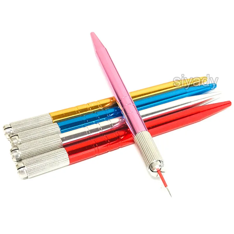 100 шт. алюминиевая ручка для татуажа бровей перманентного макияжа модная |