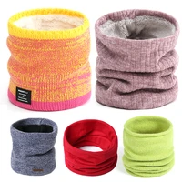women knitted scarf fashion cashmere like lady winter snood warm wool fur thick unisex men neck foulard ring 2020 new