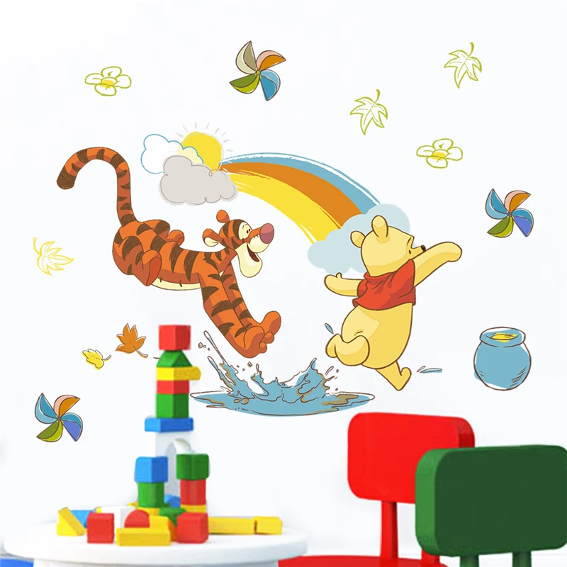 

Disney Winnie Pooh Wall Stickers For Kids Rooms Nursery Home Decor Cartoon Animals Wall Decals Pvc Mural Art Diy Wallpaper