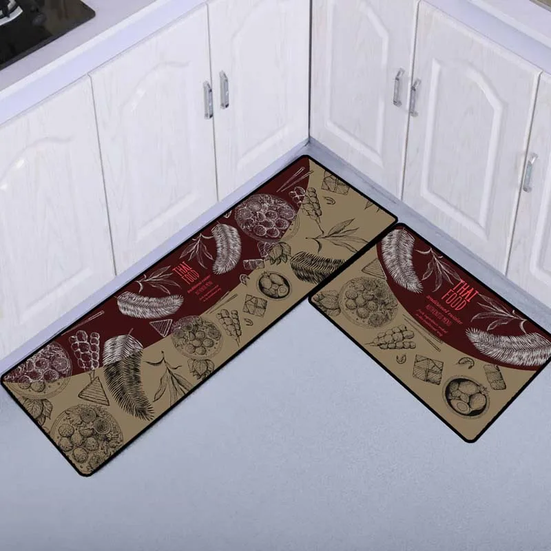 3D печатается анти-скольжения Ванная комната Водонепроницаемый коврик кухонный, маслоустойчивый ковры Крытый Спальня ковер при входе напольный коврик