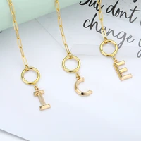 rxsmll 2021 fashion simple letter link chain necklace round choker fashion jewelry for women and girls wholesale accessories
