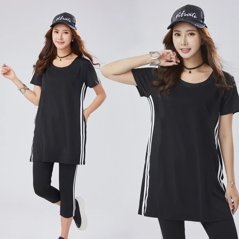 

M-3XL Plus Size Women Two-piece suit two-piece top and pants Women's shorts Women's casual suit tracksuit for women two piece