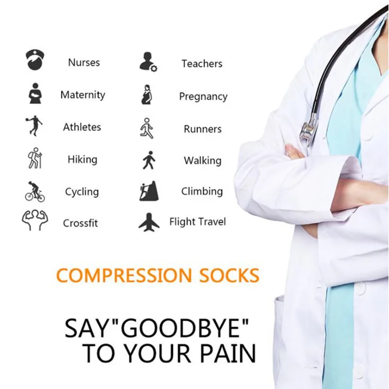 Медицинские эластичные компрессионные колготки с девятью точками от