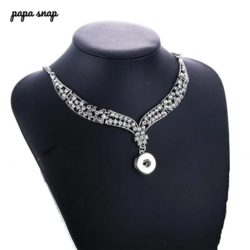 Новые ювелирные изделия с кристаллами Стразы ожерелье кнопками короткое сделай