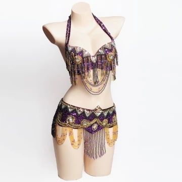 новые бусы для танца живота костюм с кисточками девочек набор женщин бюстгальтер