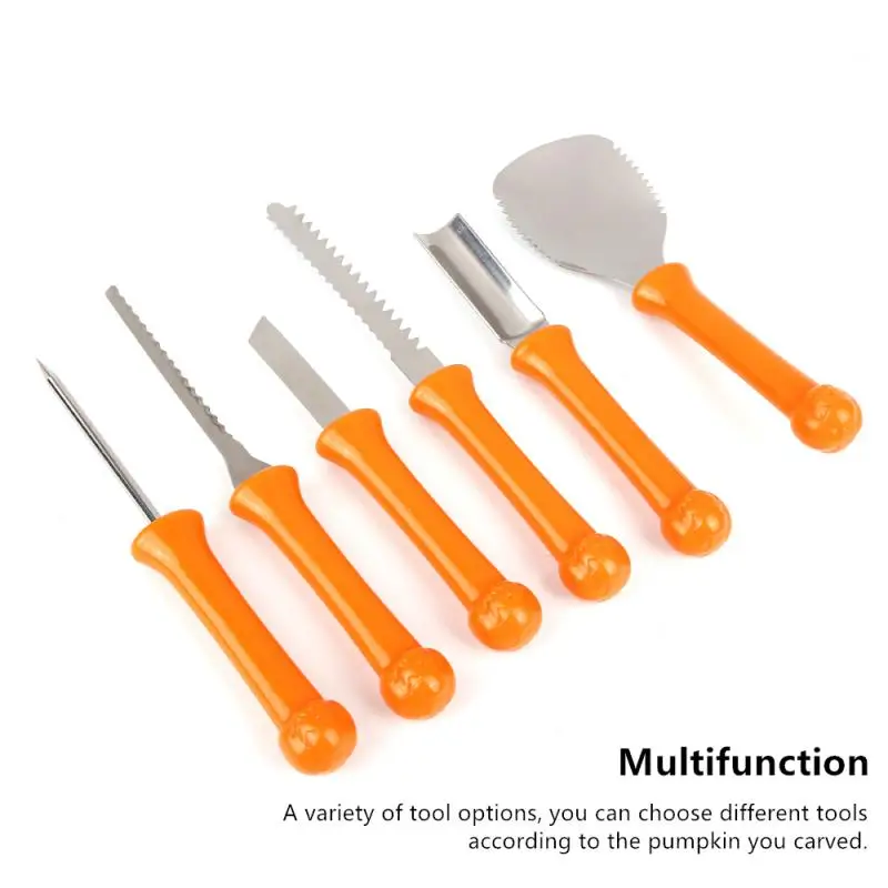 7pcs/set Halloween Professional Pumpkin Light Carving Tools With Bag Knife Sets Gadget For Kitchen Home Decorations | Дом и сад