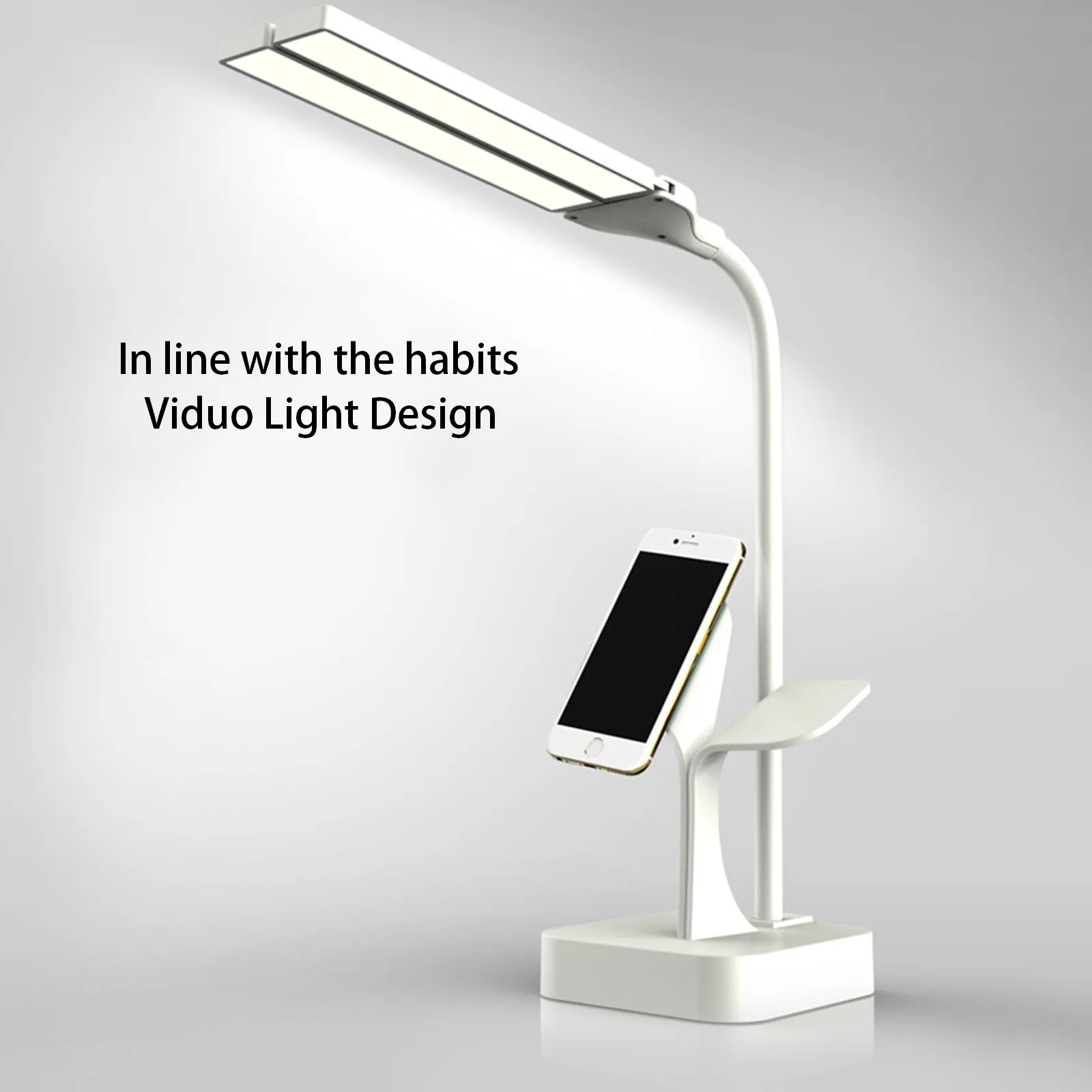 

Светодиодный прикроватный светильник с защитой глаз, Складная Настольная лампа с двумя головками для кабинета, спальни, Регулируемый USB све...