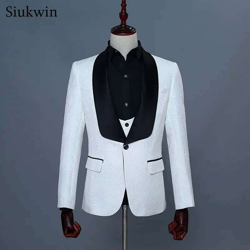 Костюм Veste Homme Классический Мужской дизайнерский белый костюм-тройка костюм